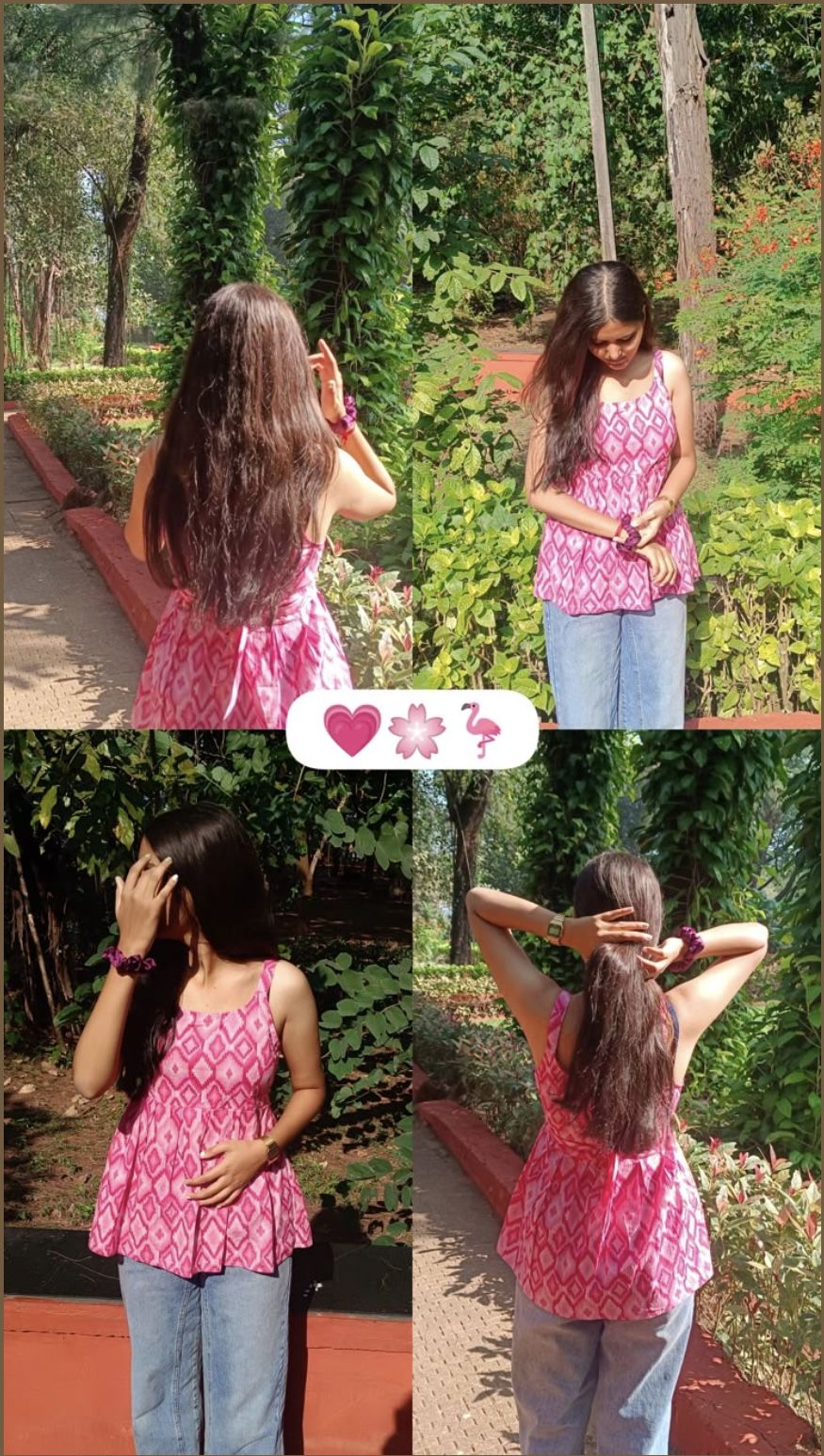 Pink Ikat Sleeveless Kurti Top for Women & Girls | Flared Indo-Western Summer Top | Casual Ethnic Printed Spaghetti Strap Top